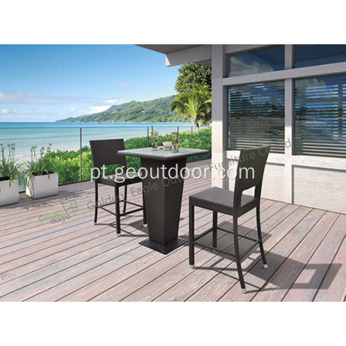 Conjunto de barra de Rattan de PE Naturefun ao ar livre